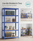 Heavy-Duty Steel Shelving - Reinforced Steel - Blue - Set of 2