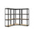 4-Tier Corner Shelf - 1500 kg Load Capacity - Heavy Duty Metal - Black