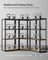4-Tier Corner Shelf - 1500 kg Load Capacity - Heavy Duty Metal - Black