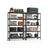 5-Tier Shelving Unit Set of 2 - Metal - Silver - 650 kg Load Capacity
