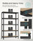 Heavy-Duty Steel Shelving - Set of 2 - Silver - 5-Tier 875kg Capacity