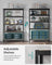 5-Tier Shelving Unit Set of 2 - Metal - Silver - 650 kg Load Capacity