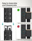 5-Tier Shelving Unit Set of 2 - Metal - Silver - 650 kg Load Capacity