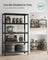 5-Tier Shelving Unit Set of 2 - Metal - Silver - 650 kg Load Capacity