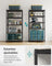 5-Tier Shelving Unit - Reinforced Steel - Black and Rustic Brown - Adjustable Shelves