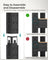 5-Tier Shelving Unit - Reinforced Steel - Black and Rustic Brown - Adjustable Shelves