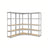 5-Tier Corner Shelf - Metal - Silver and Natural Beige