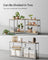 5-Tier Corner Shelf - Metal - Silver and Natural Beige