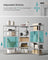 5-Tier Corner Shelf - Metal - Silver and Natural Beige