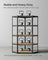 5-Tier Corner Shelf - 875 kg Load Capacity - Heavy Duty Metal - Ink Black