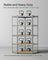 5-Tier Corner Shelf - Metal - Natural Beige - 90 cm Wide