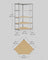 5-Tier Corner Shelf - Metal - Natural Beige - 90 cm Wide