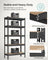 5-Tier Shelving Unit - Metal - Black - Adjustable Boltless Assembly