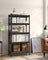 5-Tier Shelving Unit - Metal - Rustic Brown - Boltless Assembly