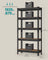 5-Tier Shelving Unit - Metal - Rustic Brown - Boltless Assembly