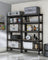 Set of 2 5-Tier Storage Shelves - Steel - Black - Adjustable