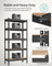 Set of 2 5-Tier Storage Shelves - Steel - Black - Adjustable