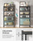 Set of 2 5-Tier Storage Shelves - Steel - Black - Adjustable