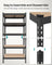 Set of 2 5-Tier Storage Shelves - Steel - Black - Adjustable