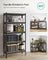 Set of 2 5-Tier Storage Shelves - Steel - Black - Adjustable