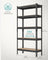 Set of 2 5-Tier Storage Shelves - Steel - Black - Adjustable