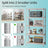 5-Tier Storage Shelving Unit - Metal - Silver - Adjustable Shelves