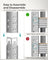 Heavy Duty Shelving Unit - Steel - Silver - Adjustable 5-Tier Design