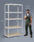 Heavy Duty Metal Storage Shelf - Steel - Silver - Adjustable Shelves