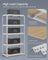 Heavy Duty Metal Storage Shelf - Steel - Silver - Adjustable Shelves