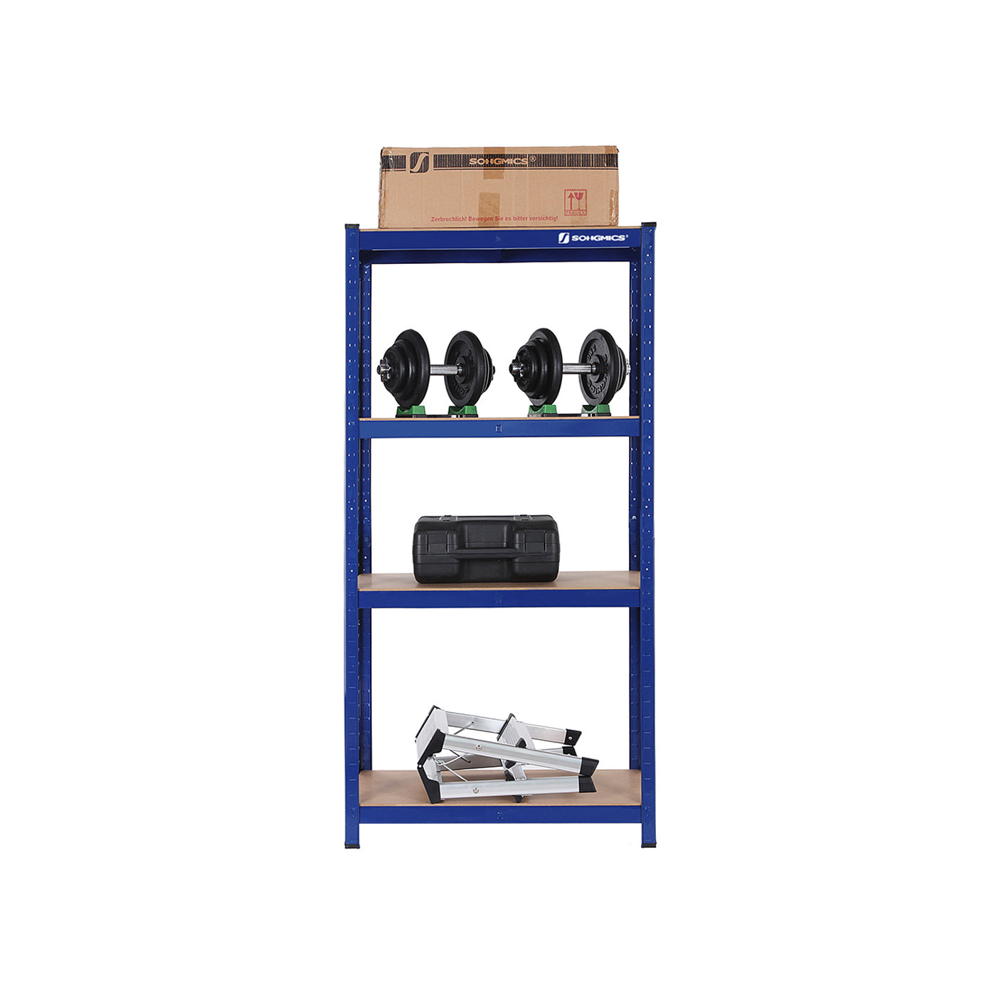 5-Tier Storage Shelf - Reinforced Steel - Silver - Adjustable Shelves