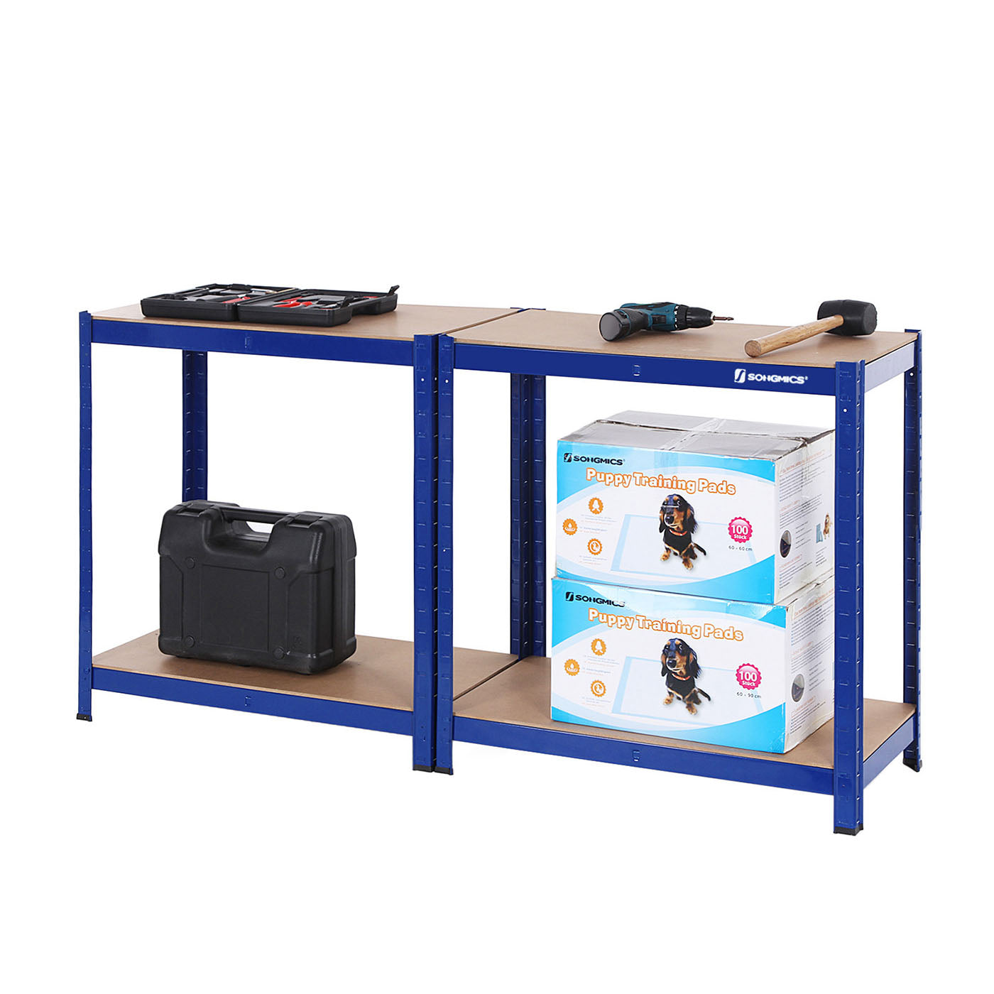 5-Tier Storage Shelf - Reinforced Steel - Silver - Adjustable Shelves