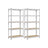 Heavy Duty Metal Storage Shelf - Steel - Silver - Adjustable Shelves