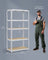 Heavy Duty Metal Storage Shelf - Steel - Silver - Adjustable Shelves