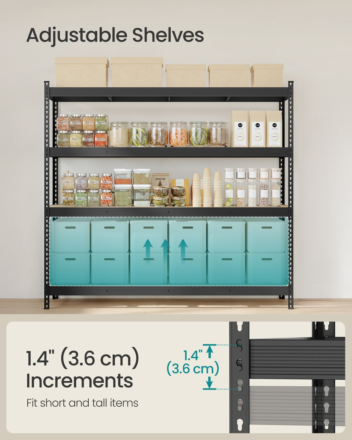 Heavy Duty Shelving Unit - 200L - Steel - 4-Tier