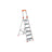 6-Step Aluminium Ladder - Silver and Orange - 12 cm Wide Steps with Tool Tray and Anti-Slip Feet