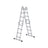Multi-Purpose Folding Ladder - Aluminum - Silver - 16 Steps
