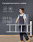 Multi-Purpose Folding Ladder - Aluminum - Silver - 16 Steps