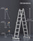 Multi-Purpose Folding Ladder - Aluminum - Silver - 16 Steps