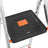 Folding Ladder - Aluminium - Black - 4-Step Design with Tool Tray and Anti-Slip Feet