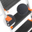 Folding Ladder - Aluminium - Black - 4-Step Design with Tool Tray and Anti-Slip Feet