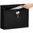 Wall-Mounted Letterbox - Metal - Black - Front Slot with Copper Lock