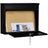 Wall-Mounted Letterbox - Metal - Black - Front Slot with Copper Lock