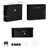 Wall-Mounted Letterbox - Metal - Black - Front Slot with Copper Lock