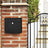 Wall-Mounted Letterbox - Metal - Black - Front Slot with Copper Lock
