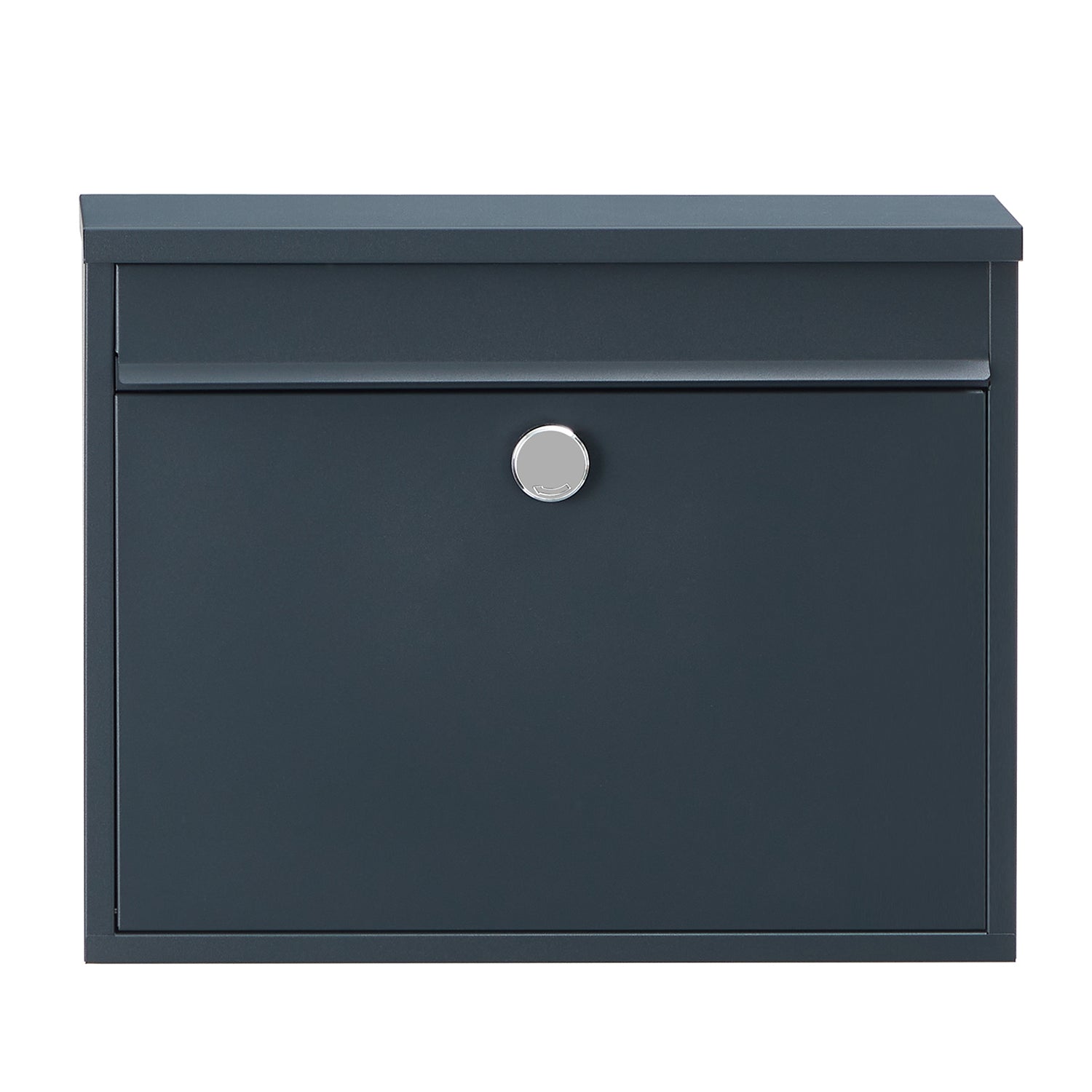 Wall-Mounted Mailbox - Metal - Black - Secure Locking System