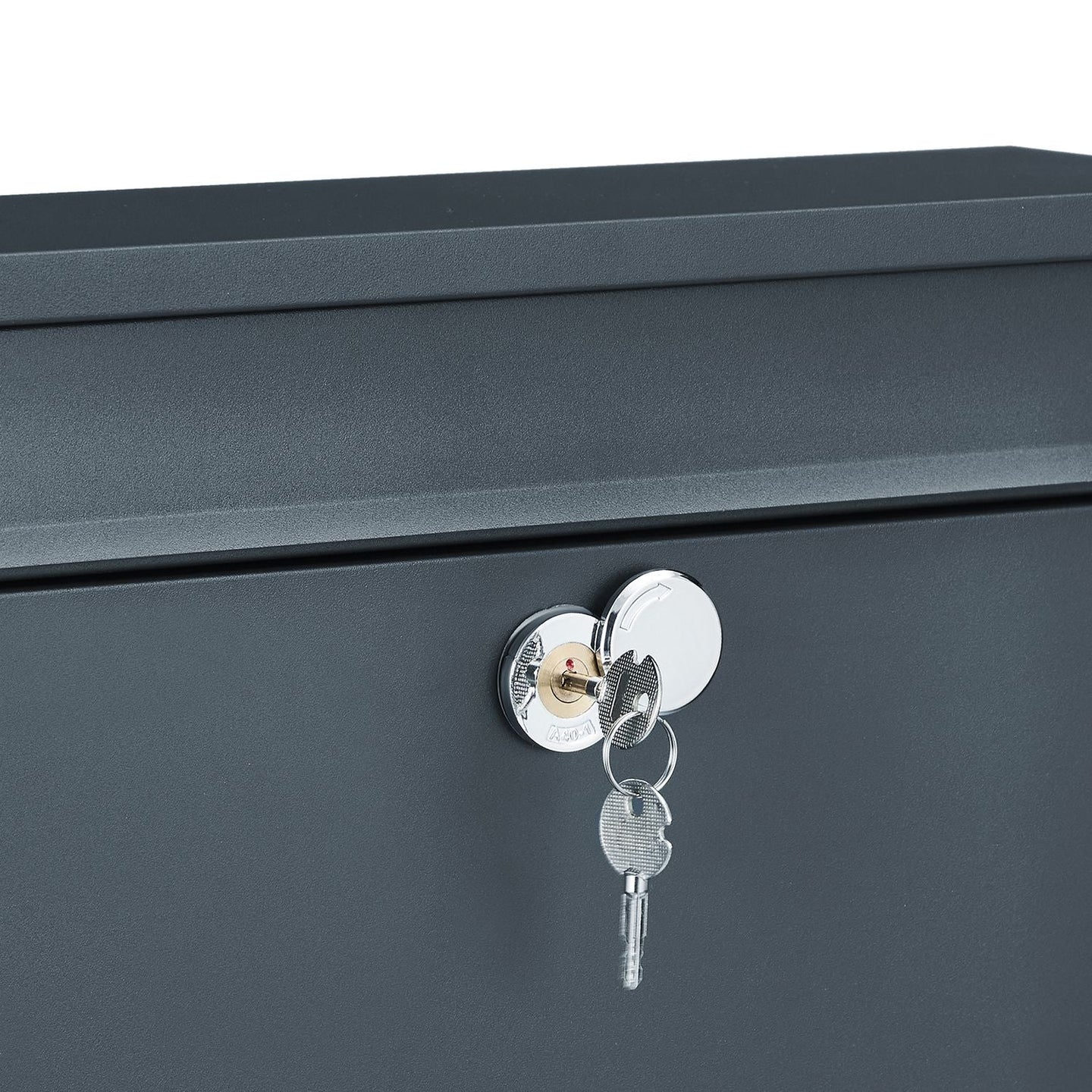 Wall-Mounted Mailbox - Metal - Black - Secure Locking System