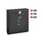 Wall-Mounted Mailbox - Metal - Black - Lockable Design with Newspaper Holder and Viewing Windows