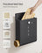 Wall-Mounted Mailbox - Metal - Black - Lockable Design with Newspaper Holder and Viewing Windows