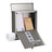 Wall-Mounted Mailbox - Stainless Steel - Black - Lockable with Newspaper Holder and Viewing Windows