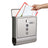 Wall-Mounted Mailbox - Stainless Steel - Black - Lockable with Newspaper Holder and Viewing Windows